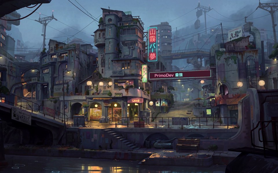 Cozy · Neon Hillside